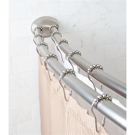 spring tension shower rod|36 curved tension shower rod.